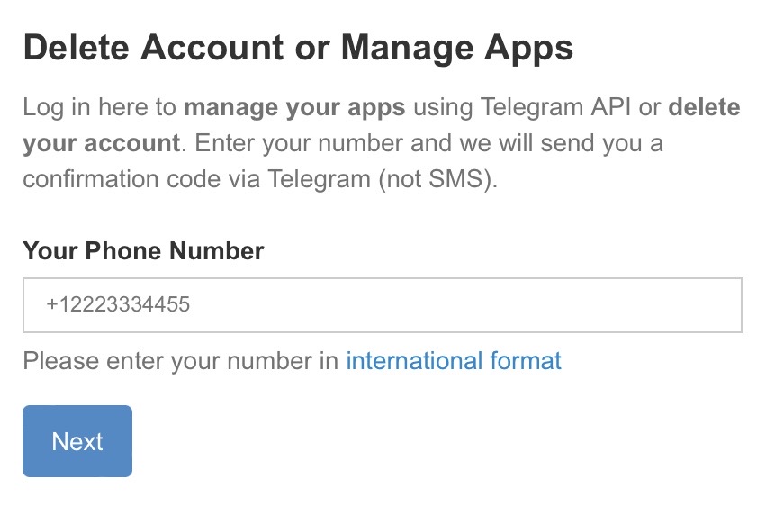 Как удалить аккаунт в телеграмм
